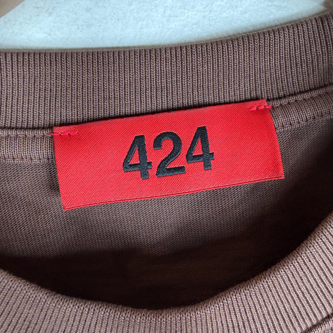 424 Brown Crest Cropped T-Shirt