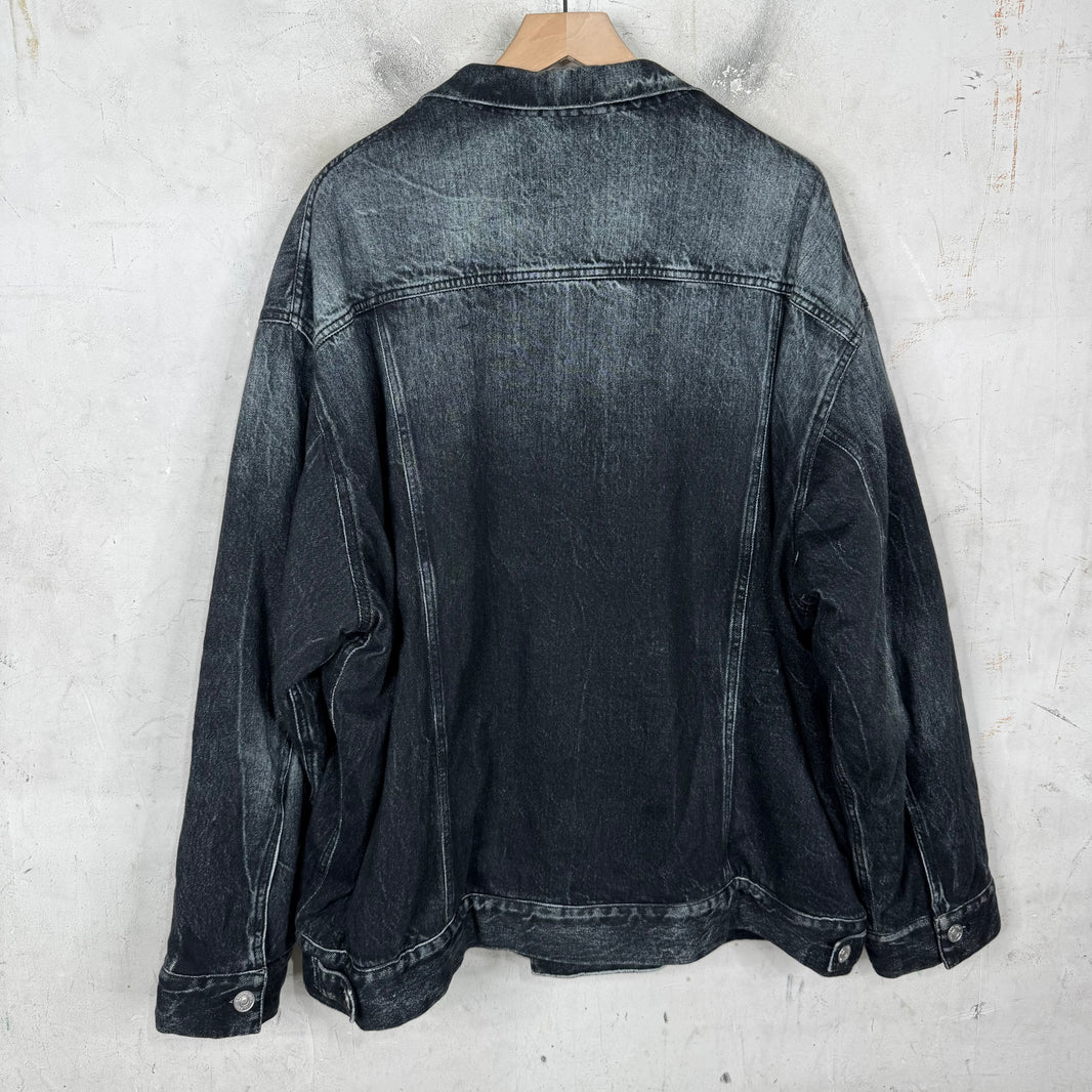 Balenciaga Trompe Sweatshirt Trucker Jacket