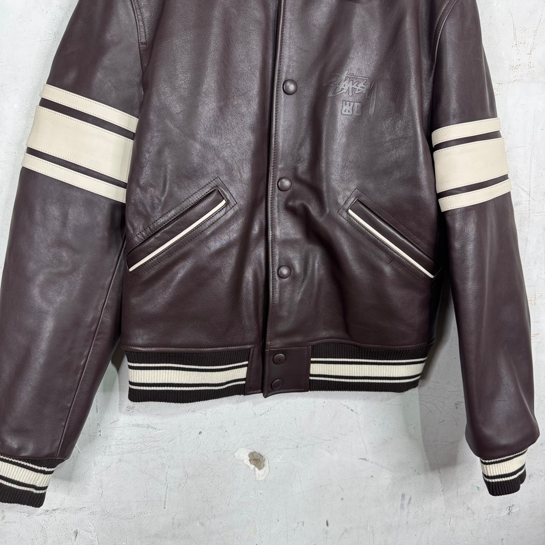 Stussy x Wales Bonner Varsity Leather Jacket
