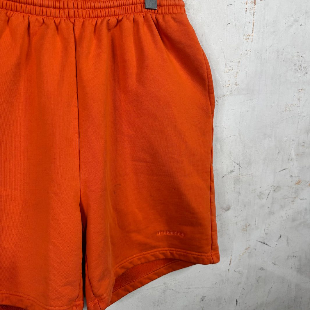 Balenciaga Orange Logo Sweatshorts