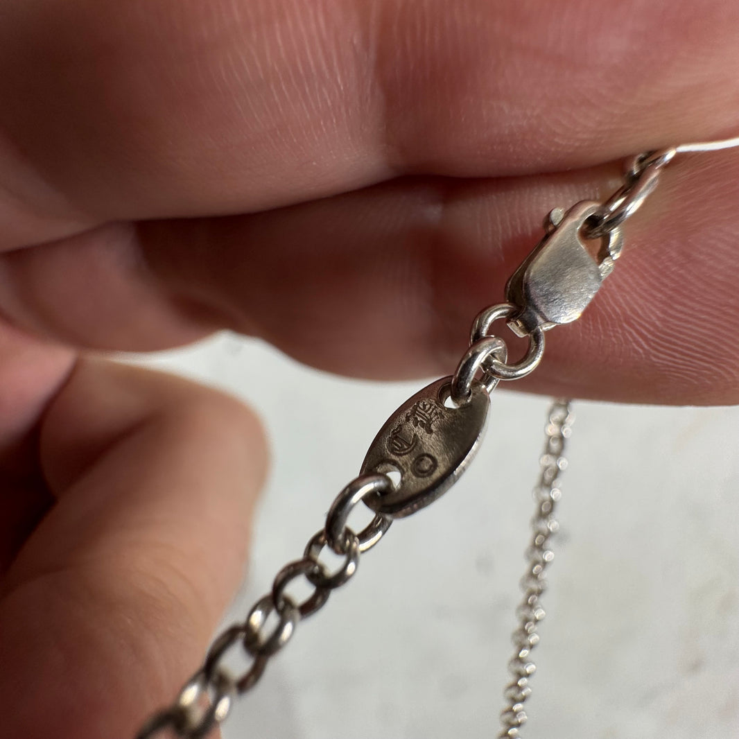Chrome Hearts Roll Chain & Mini F Pendant