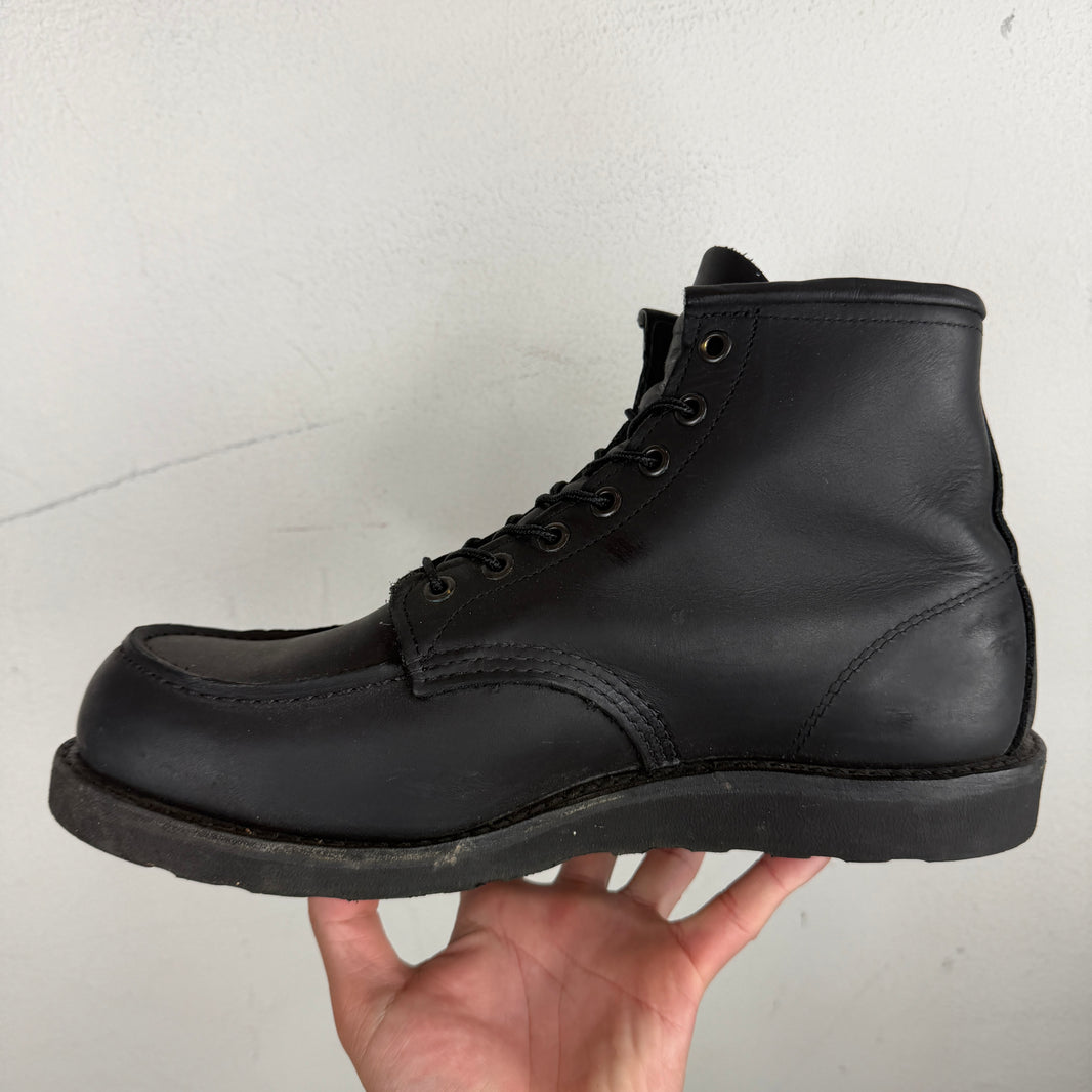 Red Wing Black Leather Moc Boots