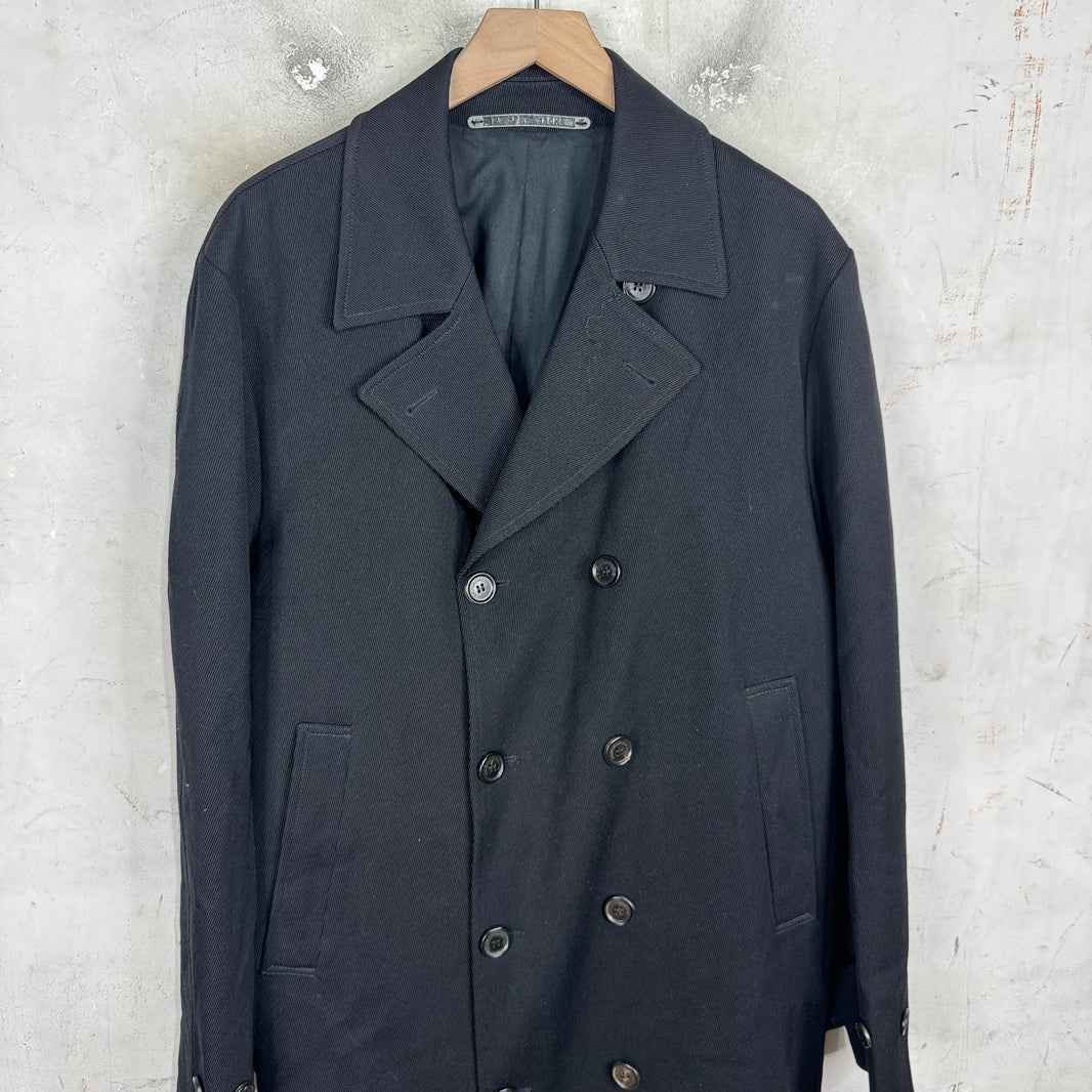Kris Van Assche Black Peacoat