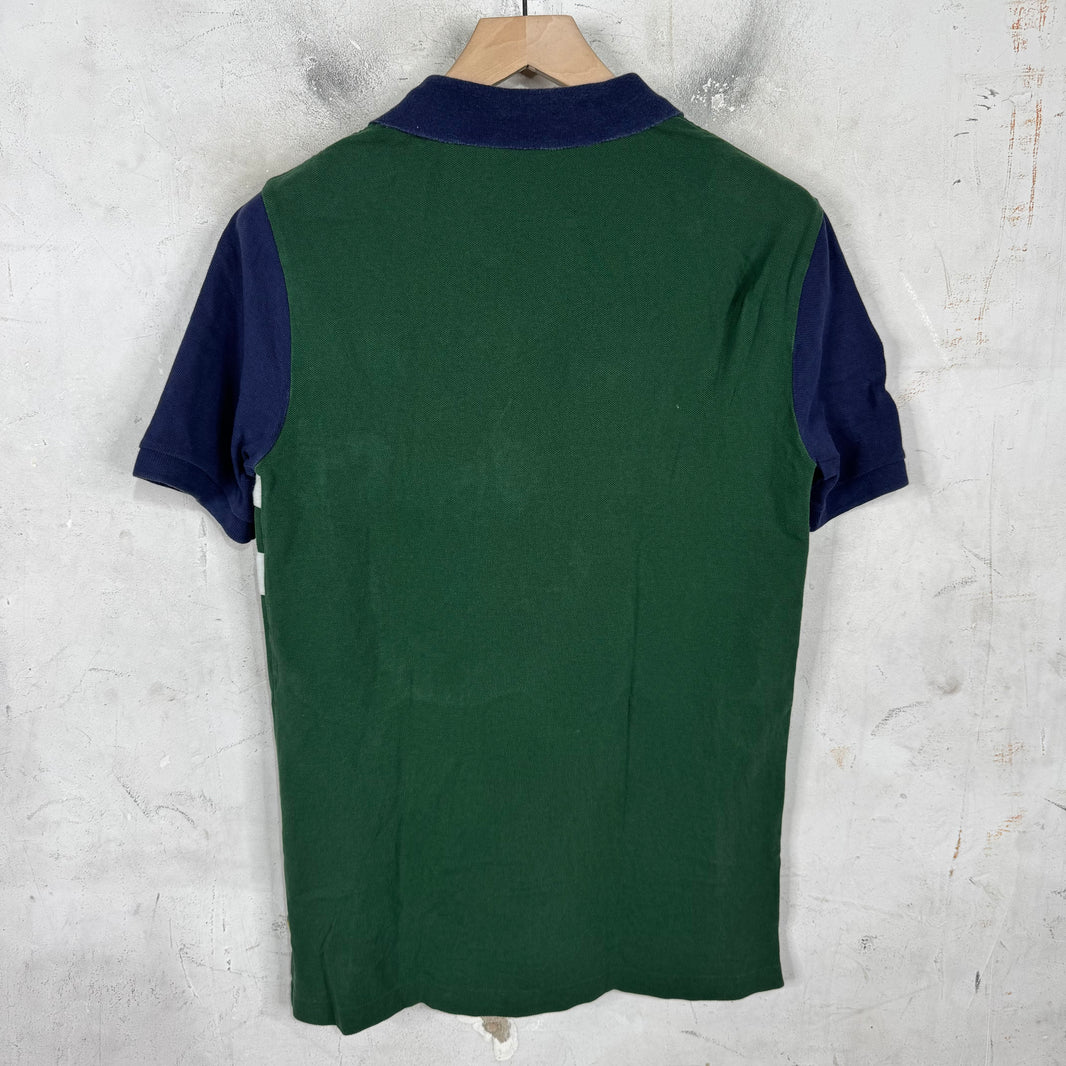 Ralph Lauren Green Double Striped Big Horse Polo