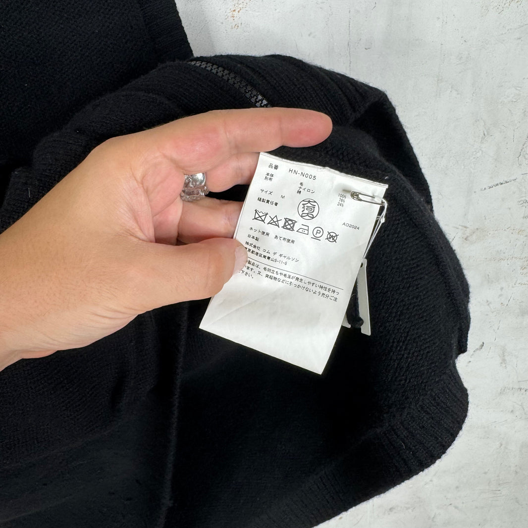 CDG Homme Wool Knit Zipped Utility Vest