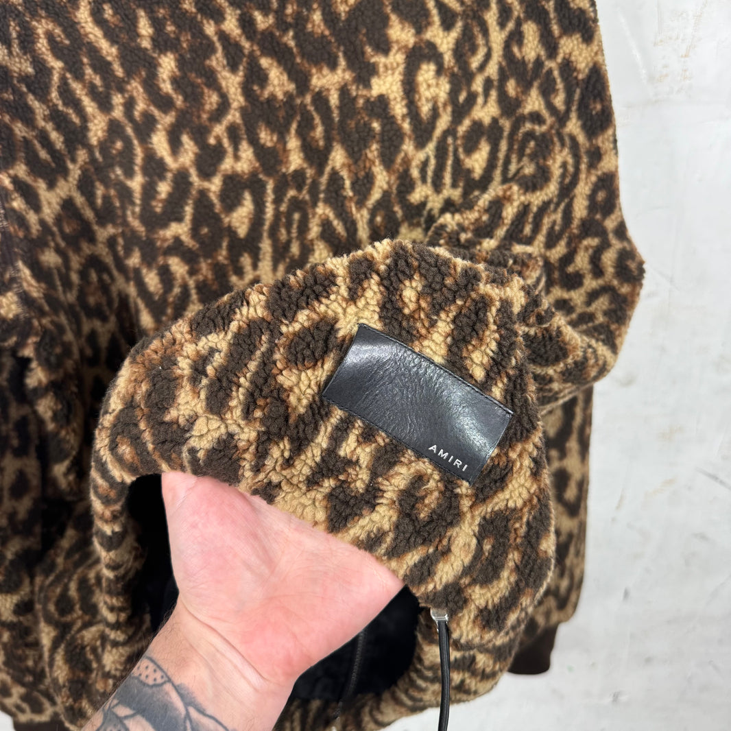 Amiri Leopard Fleece Jacket