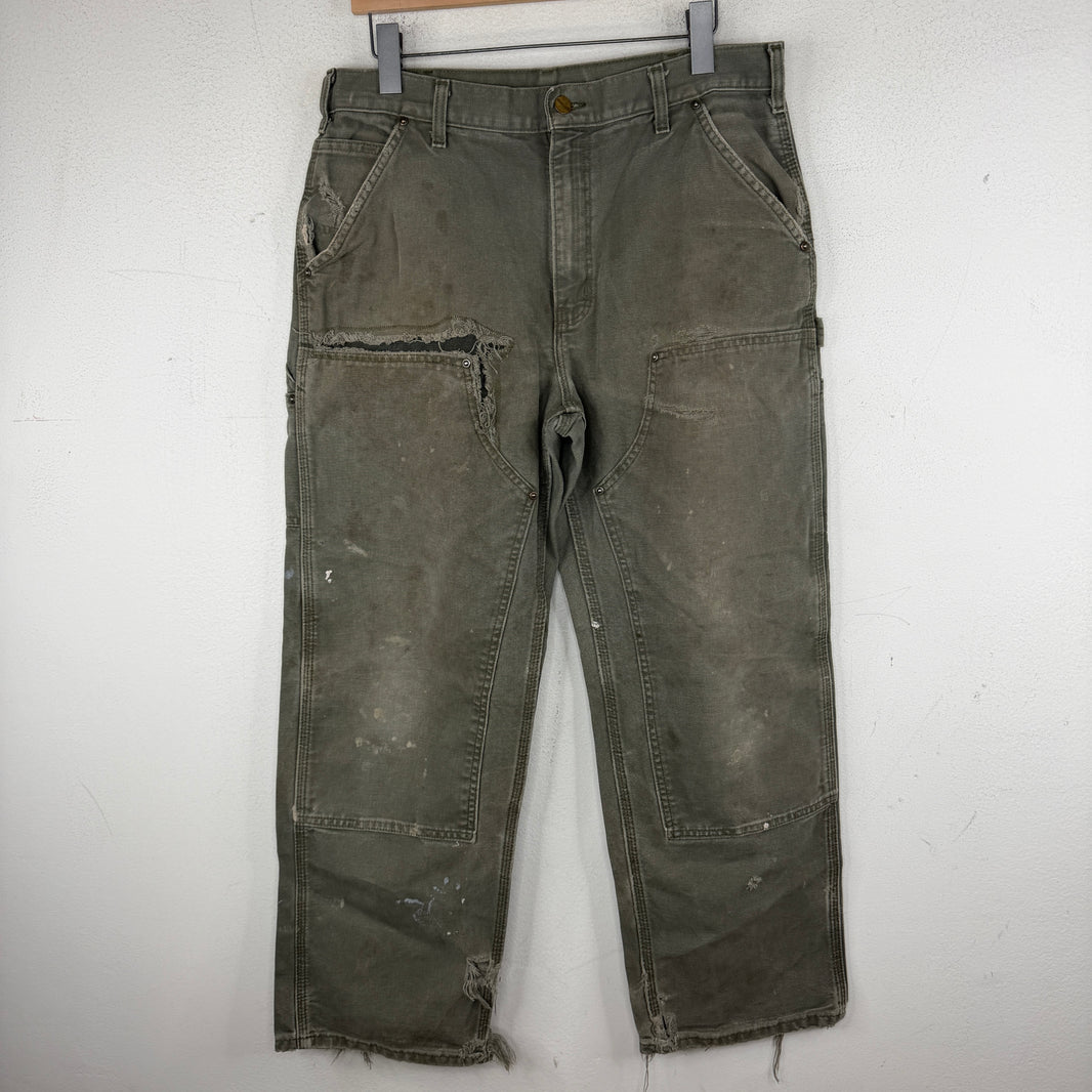 Vintage Carhartt Smoked Green Double Knee Pants