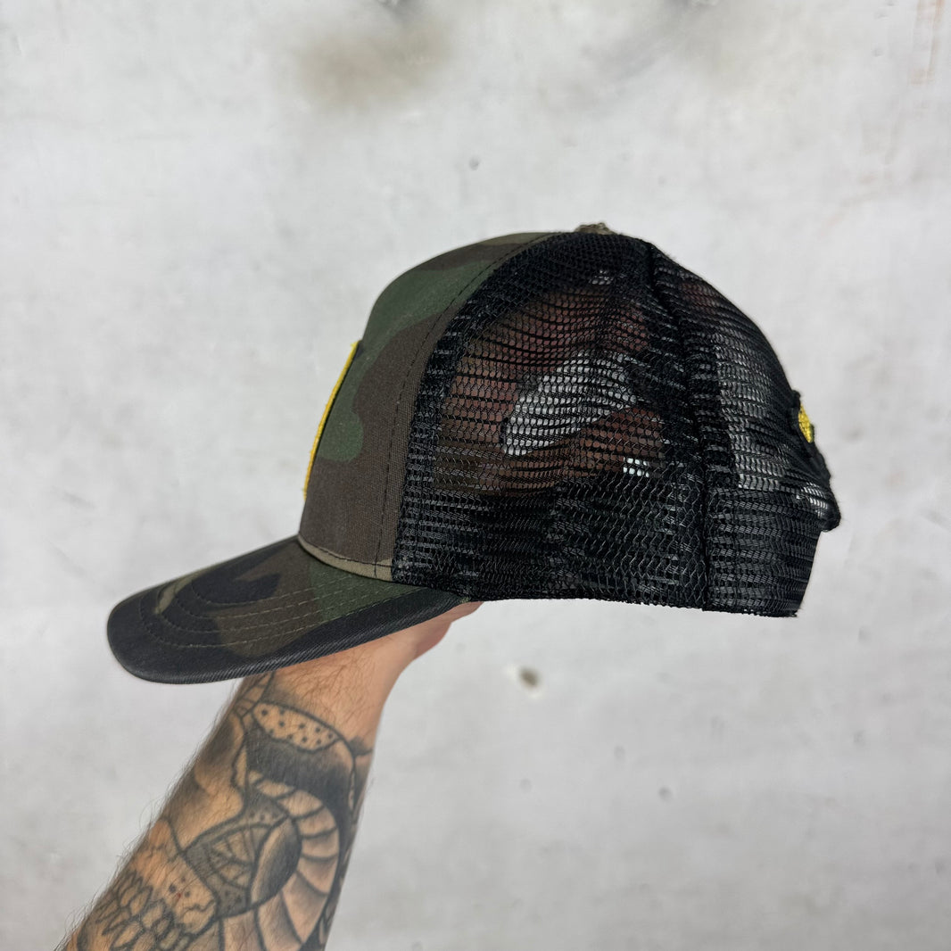 Chrome Hearts Camo Hollywood Patch Trucker Hat