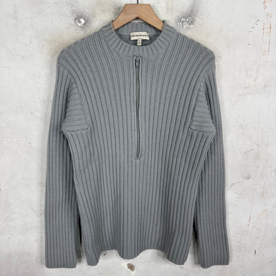 Armani Knitted Half Zip Sweater