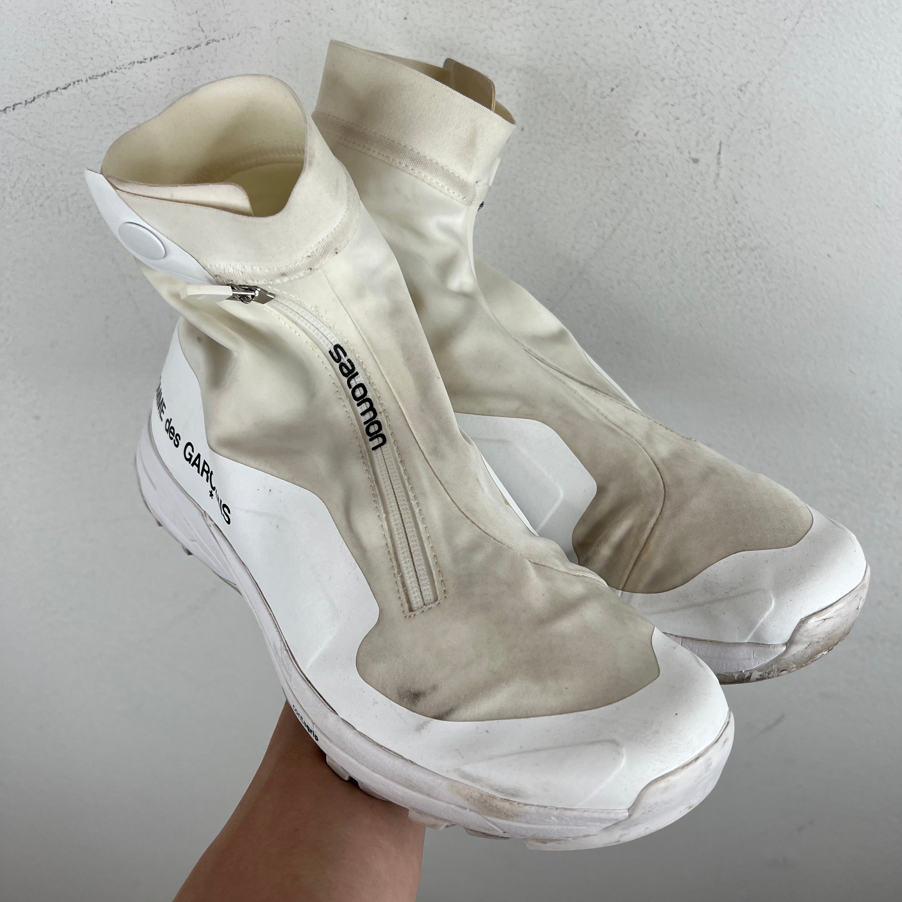 CDG x Salomon White XA Alpine 2 Sneakers – www.Lukes.store