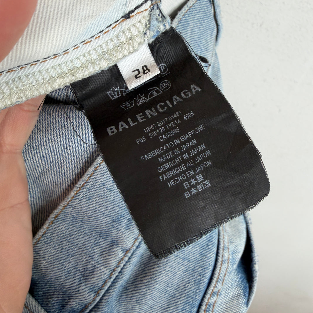 Balenciaga Triple Layer Convertible Denim Jeans
