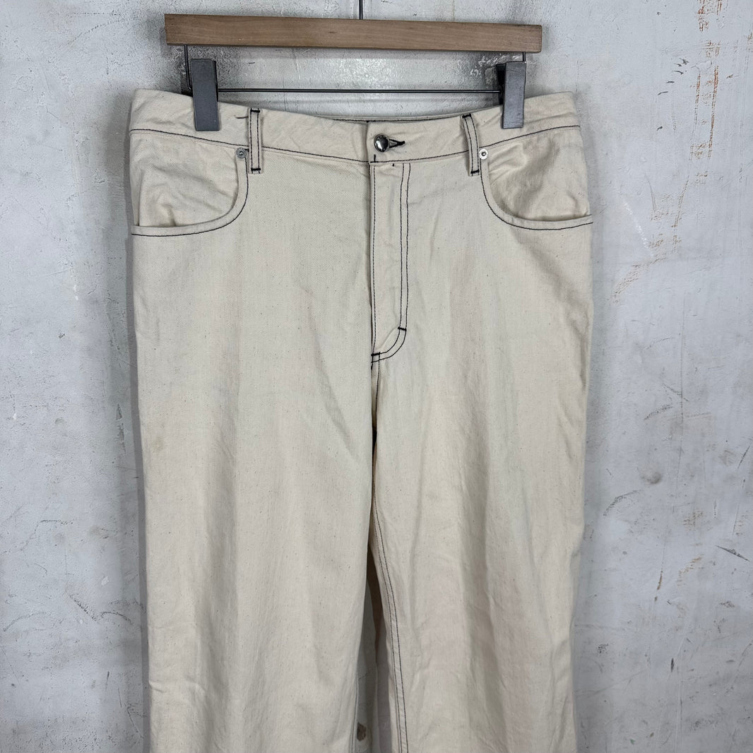 Eckhaus Latta Contrast Stitch Linen Pants