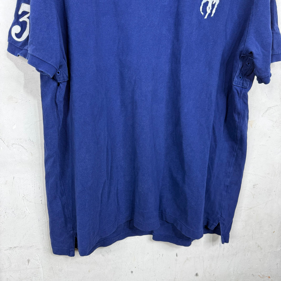 Ralph Lauren Blue White Big Horse S/S Polo