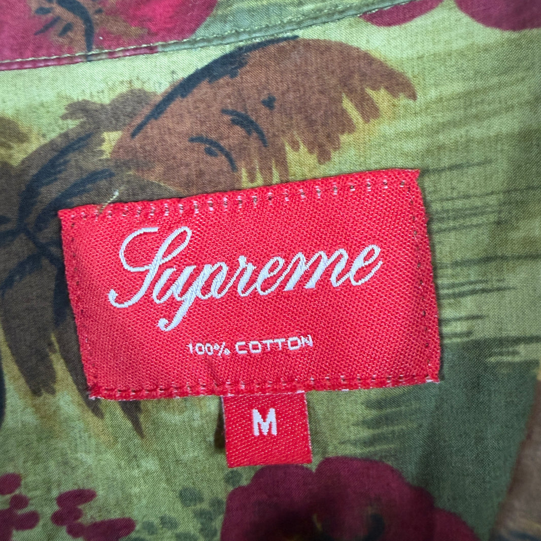 Supreme Olive Floral Button Up Shirt