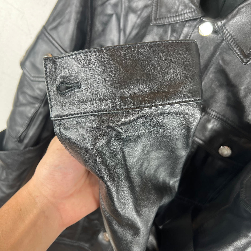 Givenchy Lambskin Strap Trucker Jacket