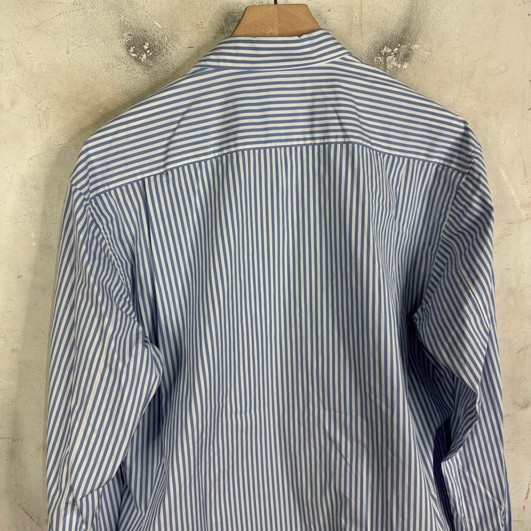 CDG Shirt Pinstriped Reconstructed Flower Shirt