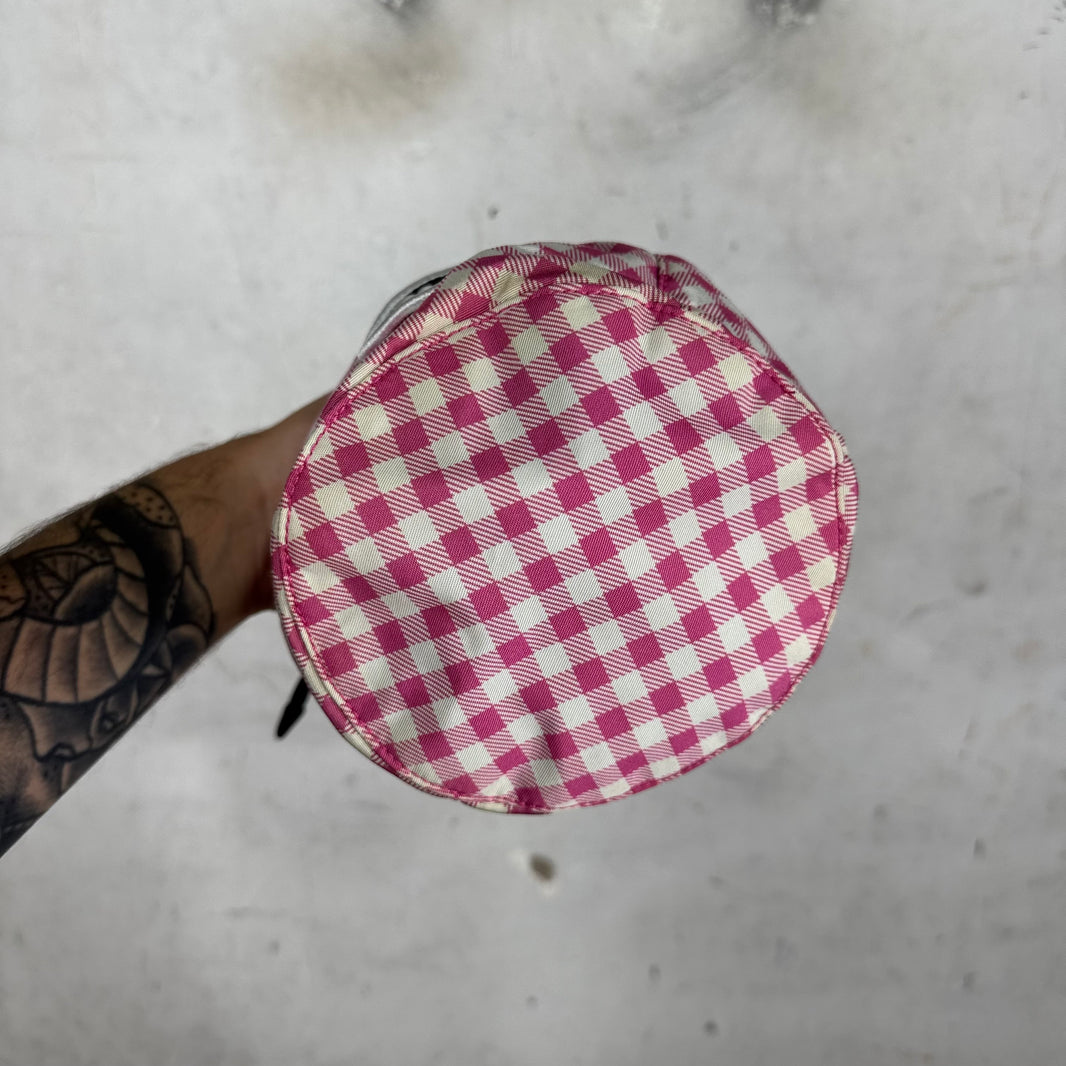 Miu Miu Club Gingham Bucket Bag