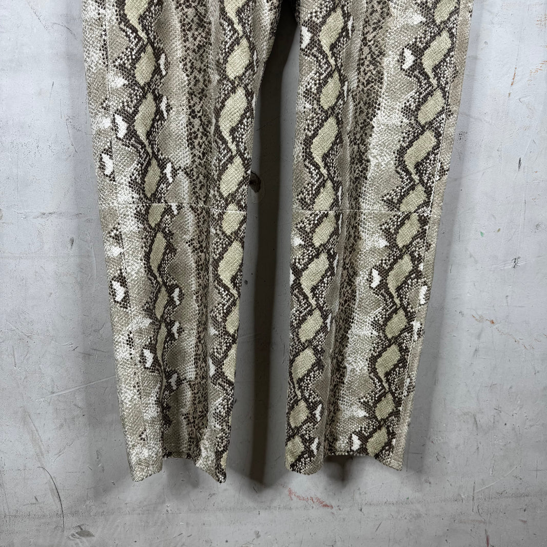 Stussy Snakeskin Embossed Leather Pants
