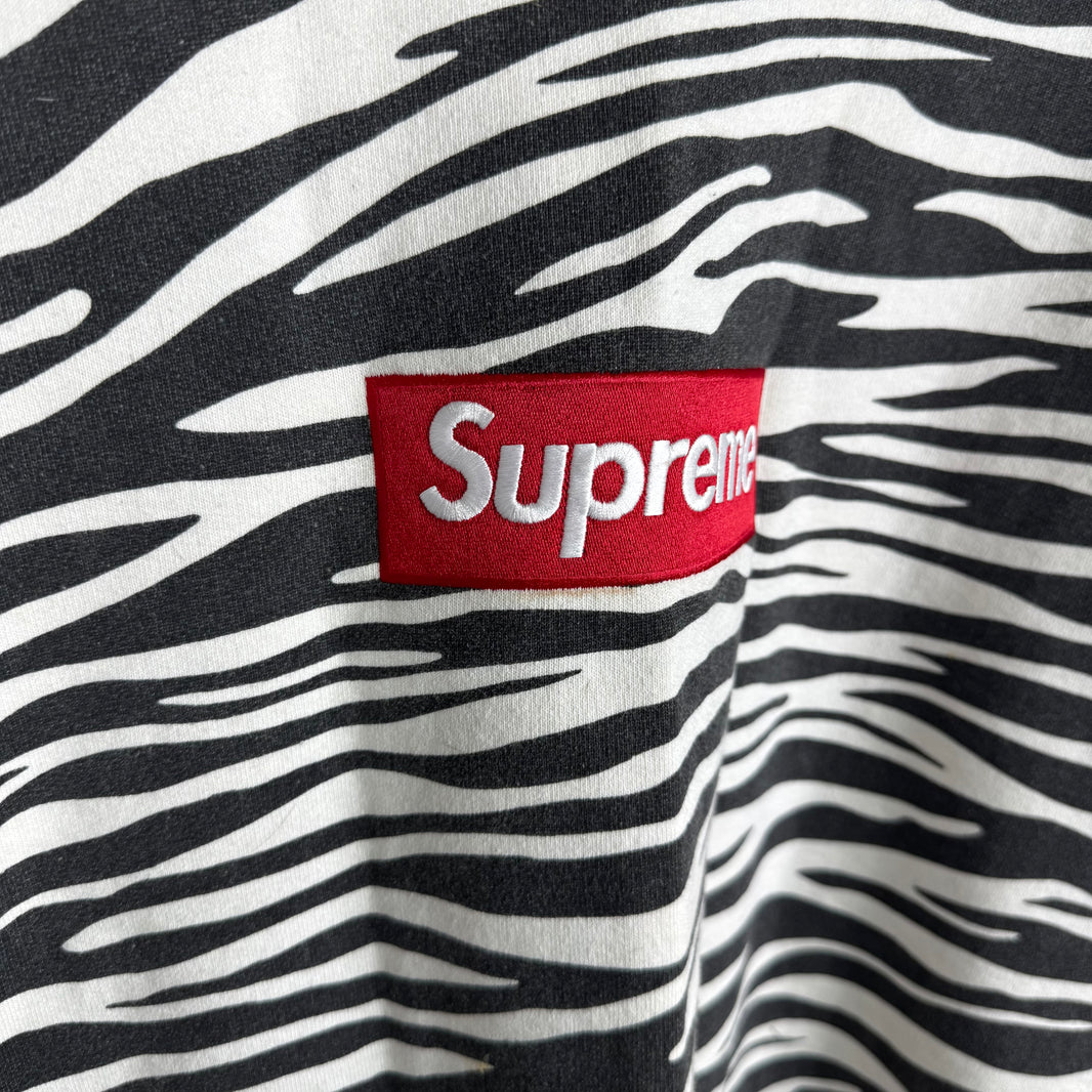 Supreme Zebra Box Logo Crewneck