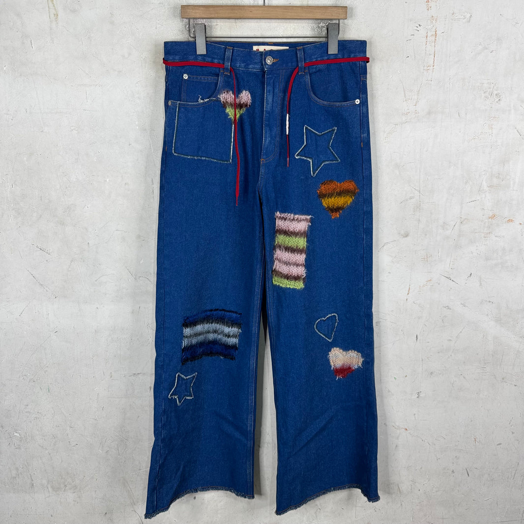 Marni Baggy Patchworked Darkwash Jeans
