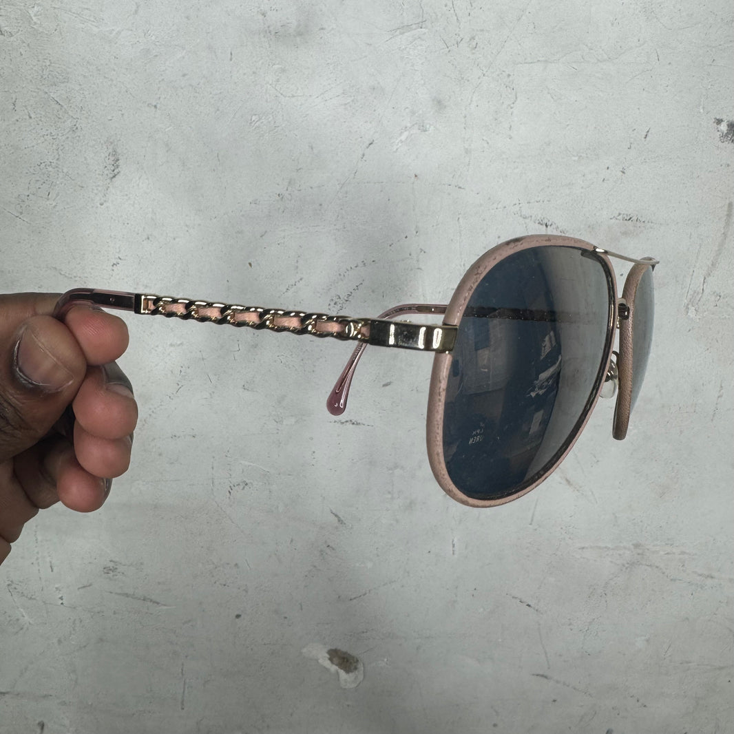 Chanel Purple Tinted Aviator Sunglasses