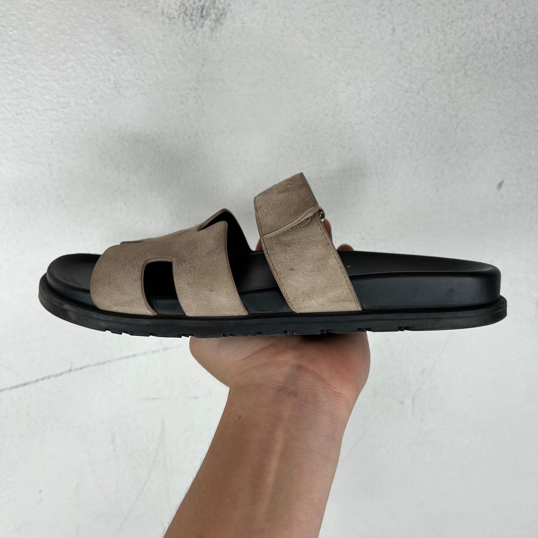 Hermes Suede Chypre Sandals