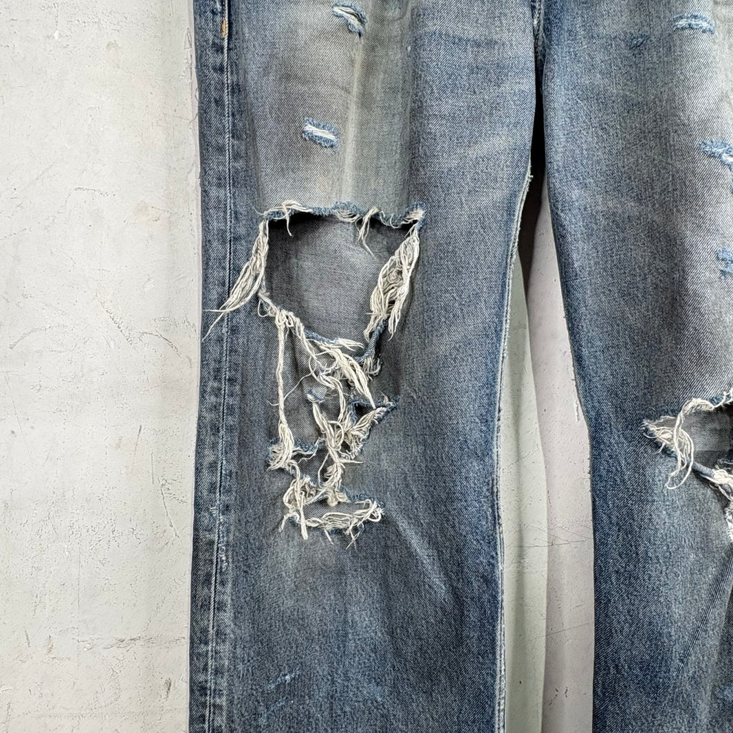 Balenciaga 2022 Distressed Mudwash Jeans