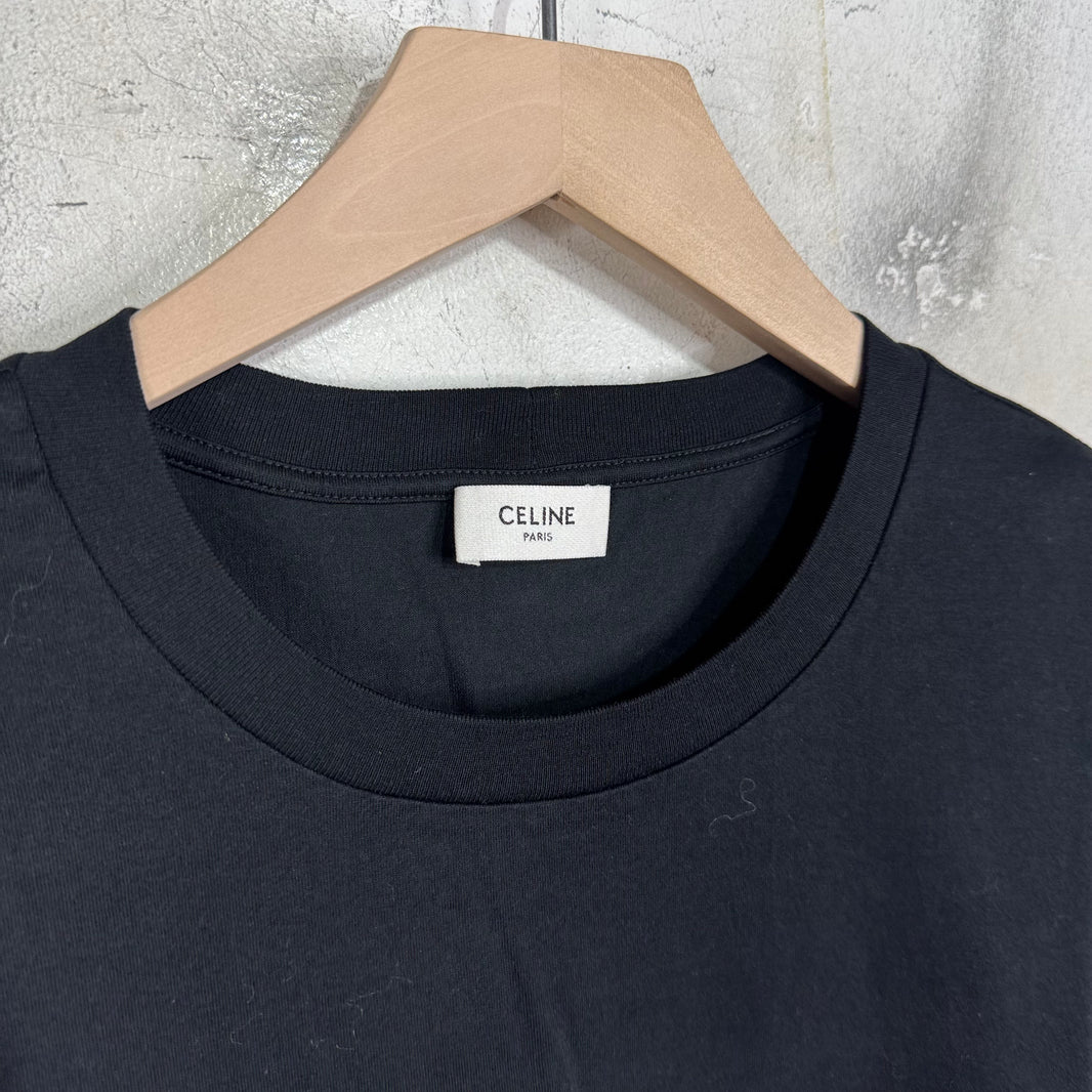 Celine Black Logo T-Shirt