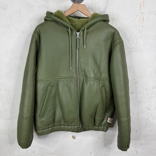 Stussy Leather Shearling Bomber Jacket
