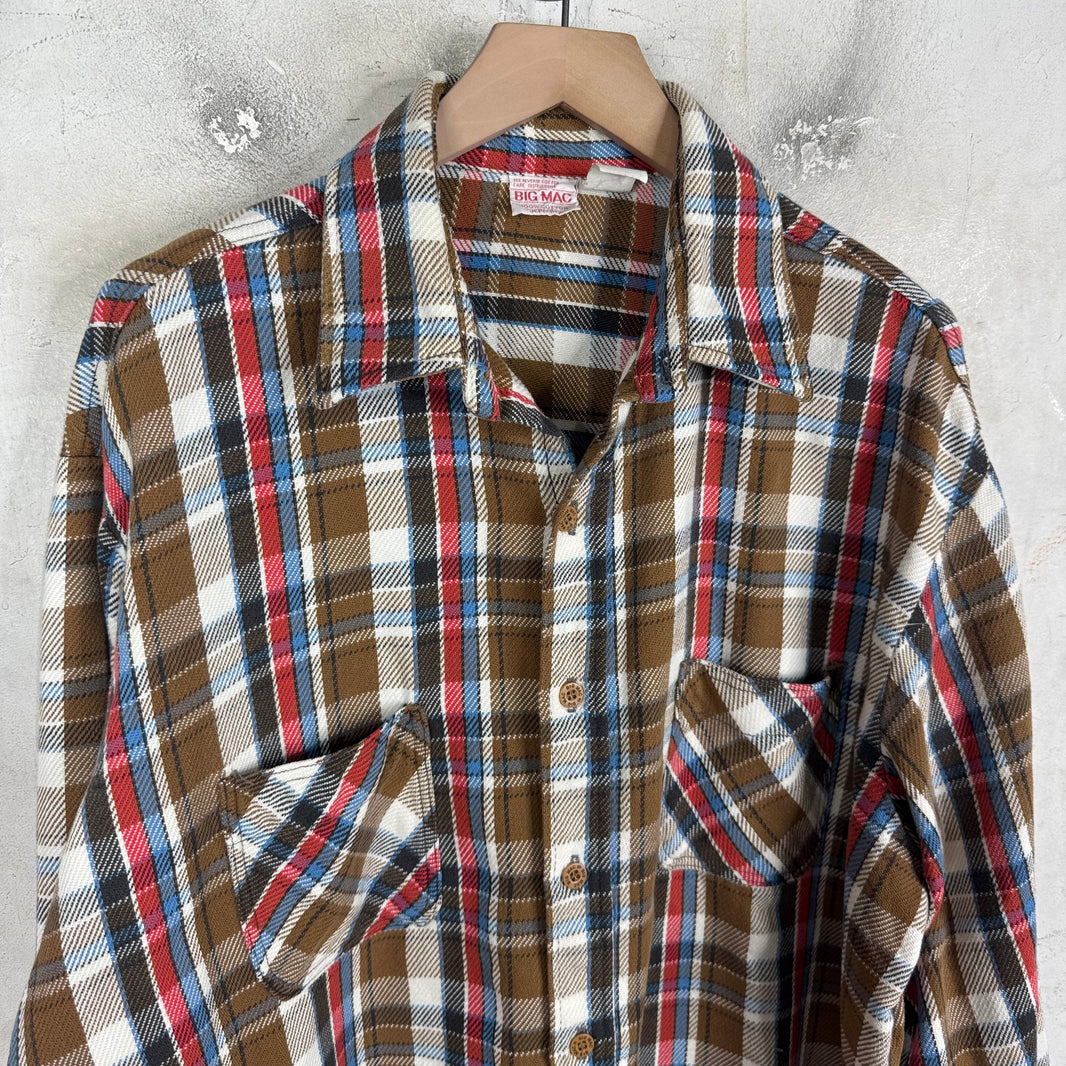 Vintage Big Mac Brown Plaid Flannel