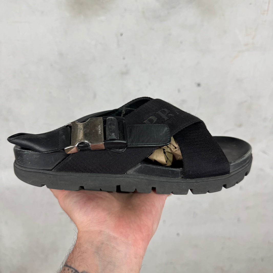 Prada Straped Logo Sandals