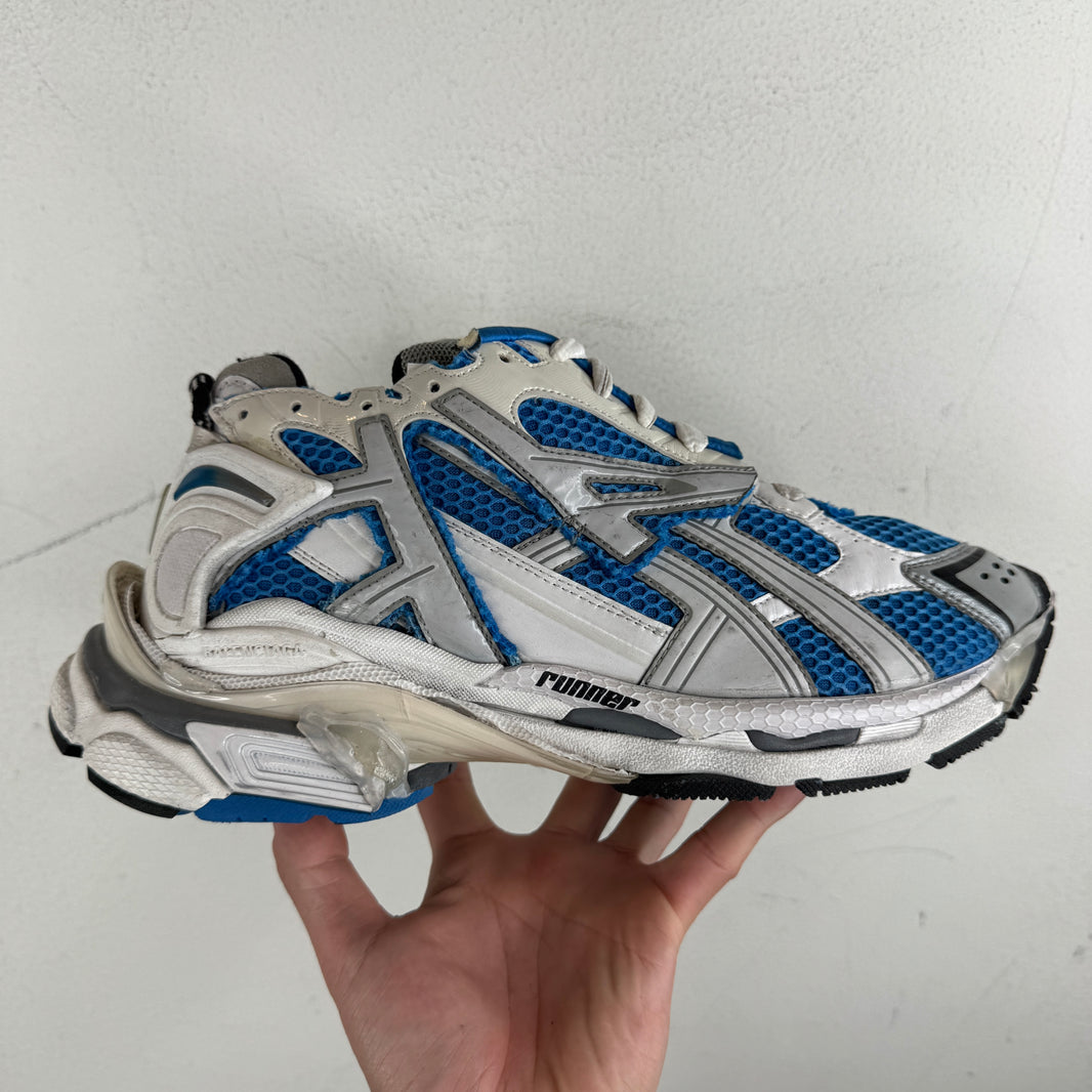 Balenciaga Blue/White Runner Sneakers