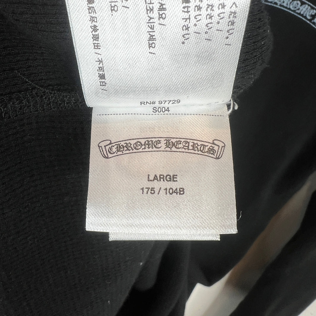 Chrome Hearts Black Scroll Logo Thermal Shirt