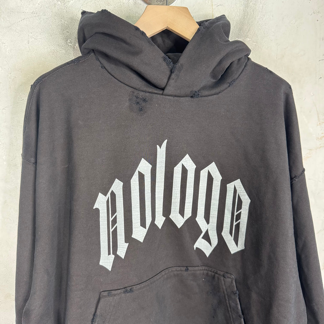 Balenciaga Distressed No Logo Hoodie