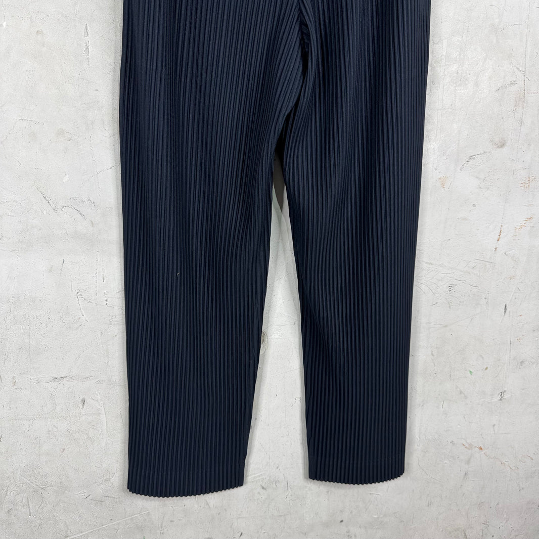 Issey Miyake Dark Navy Pleated Trousers