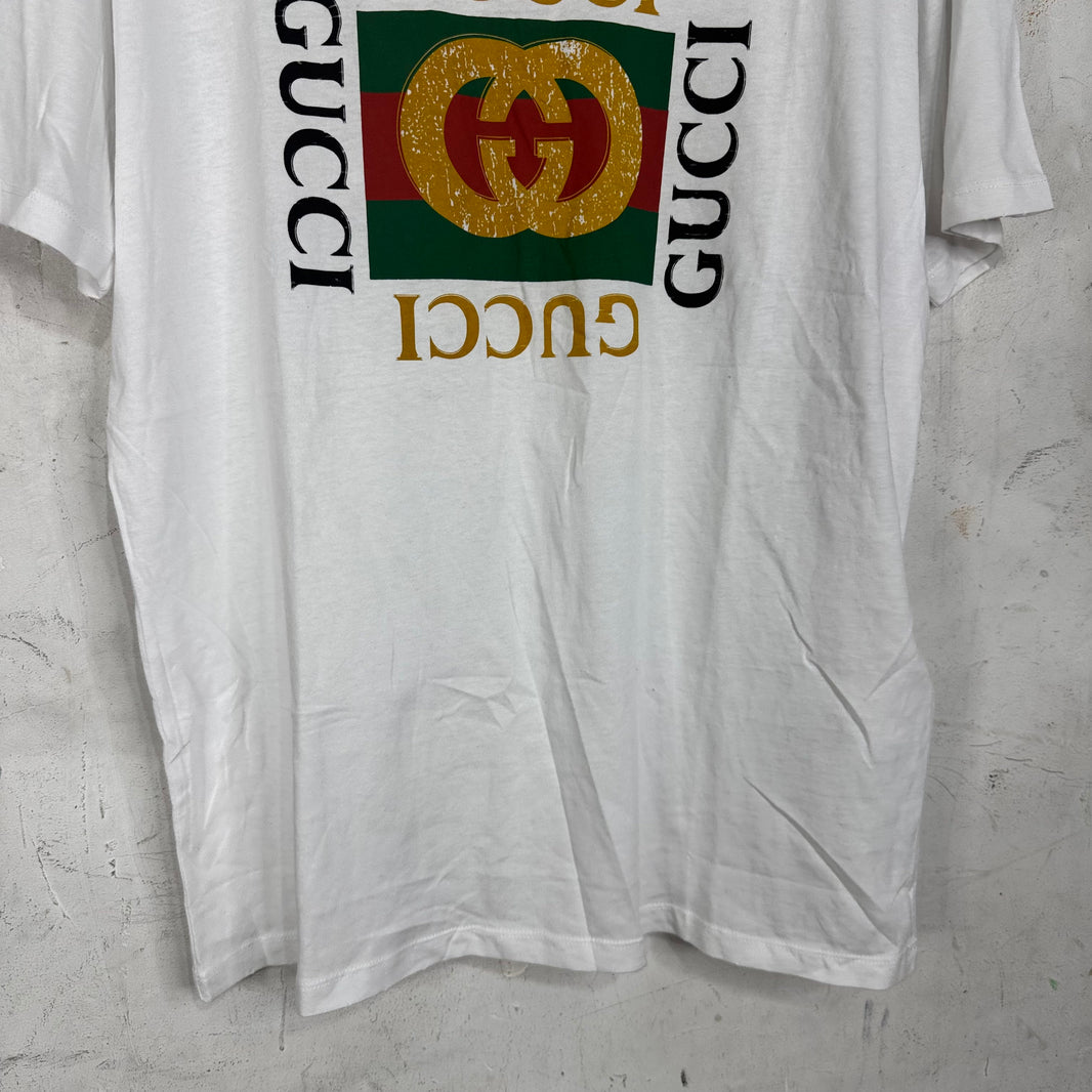 Gucci White Bootleg Logo T-Shirt