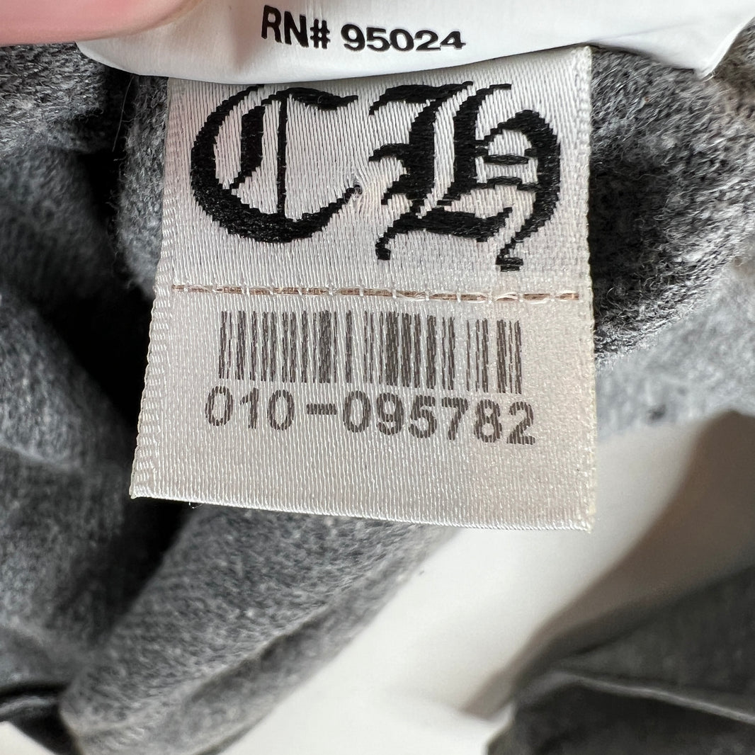 Chrome Hearts Grey Plus Zip-Up Hoodie