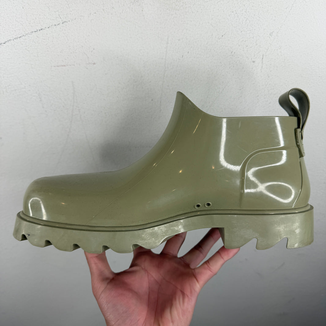 Bottega Veneta Green Rubber Stride Rain Boots