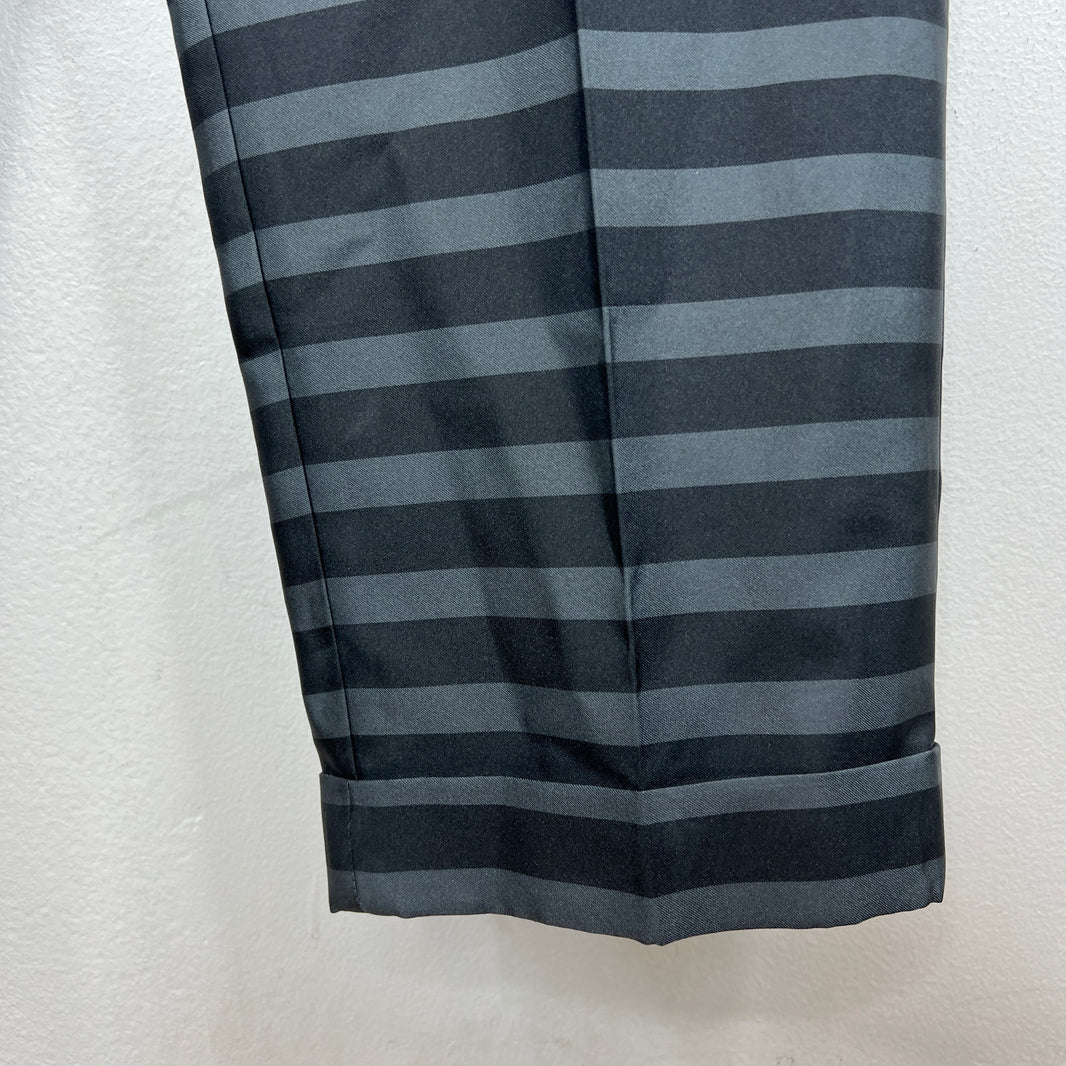 CDG Black Striped Cuff Hem Trousers