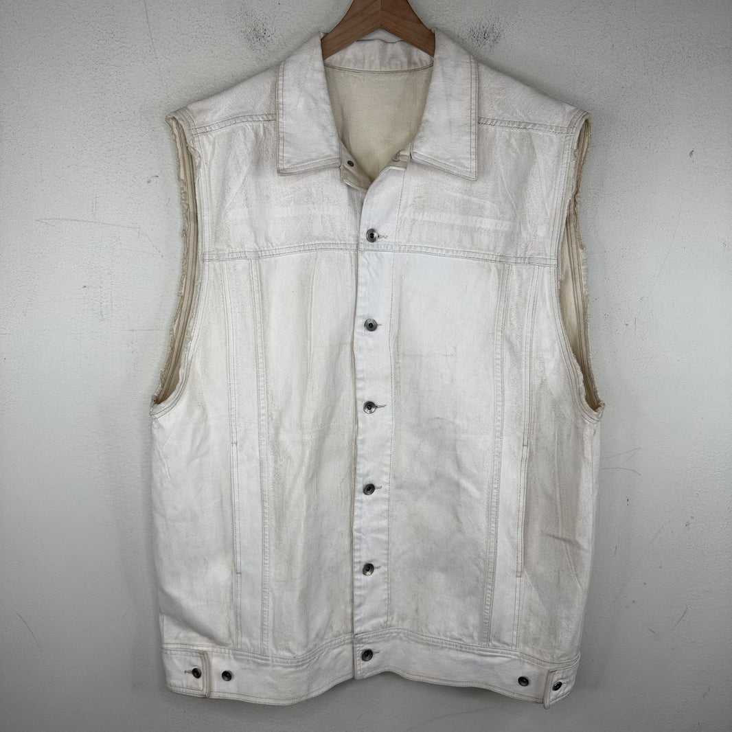 DRKSHDW White Wax Denim Vest