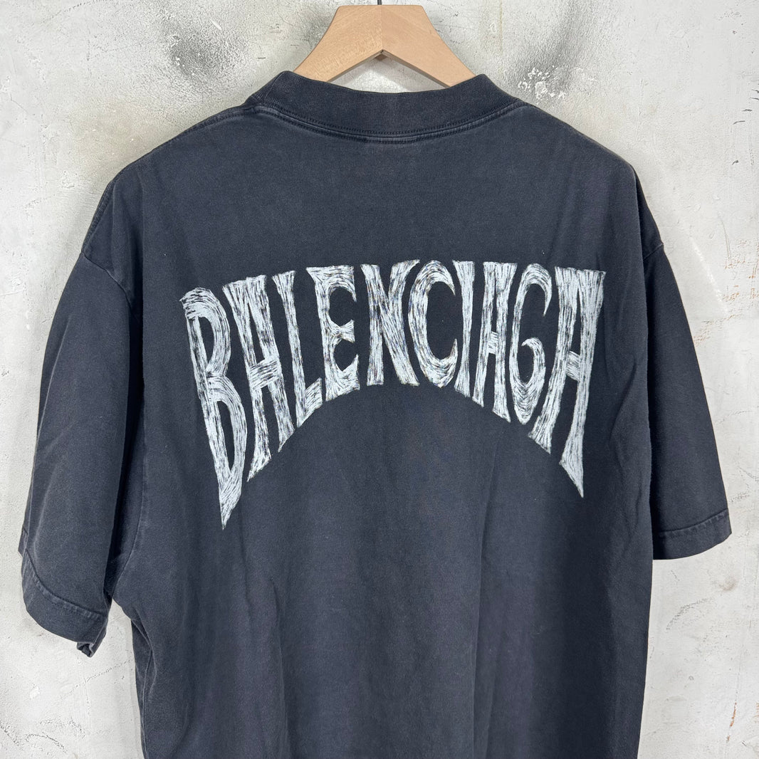 Balenciaga Paris Scribble T-Shirt