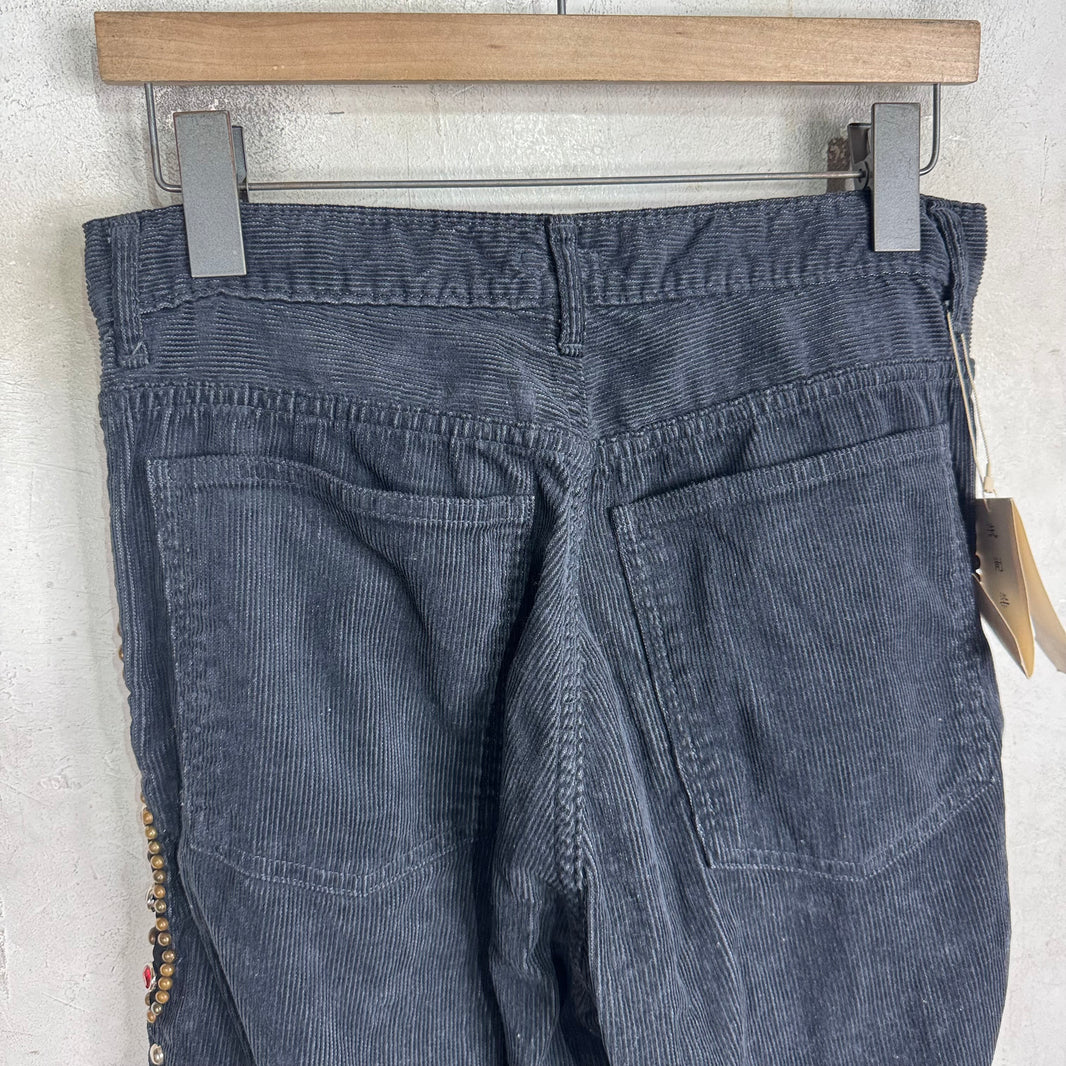 Kapital Corduroy Bondage Laced Gemstone Pants