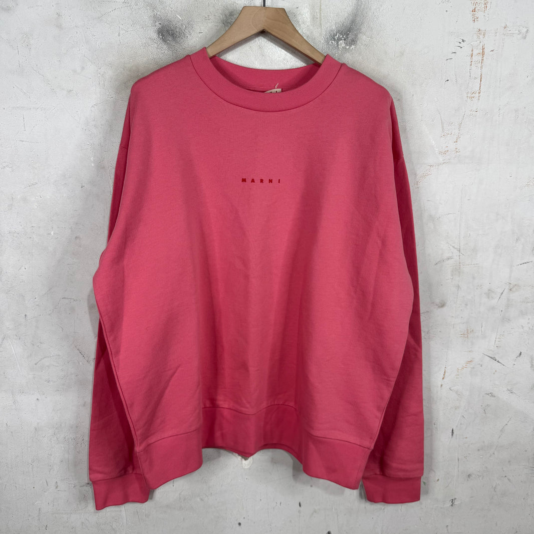 Marni Pink Logo Crewneck