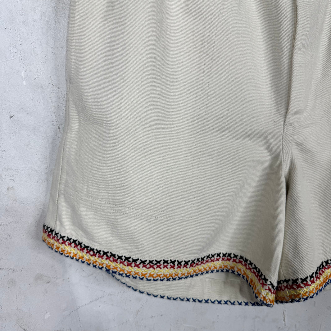 Bode Canvas Woven Logo Shorts