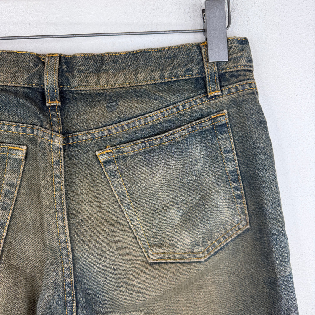 Helmut Lang Vintage Stained Wash Bootcut Jeans