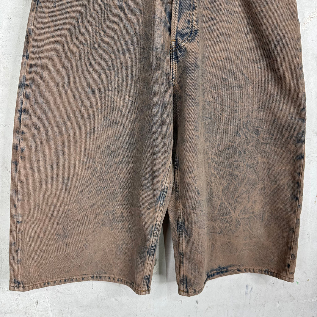 Acne Studios Muddy Dyed Long Denim Shorts