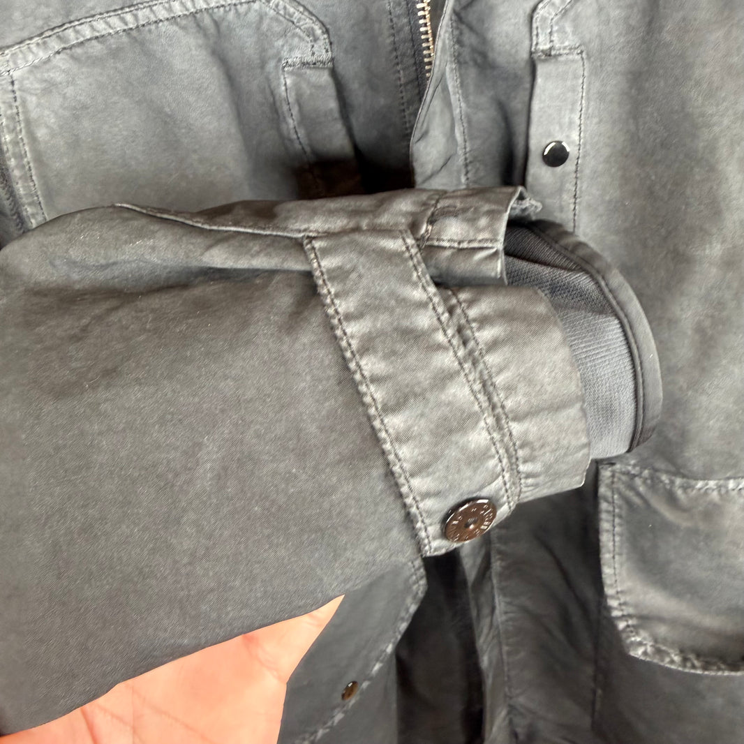Stone Island Shadow Project Black Washed Double Layered Coat