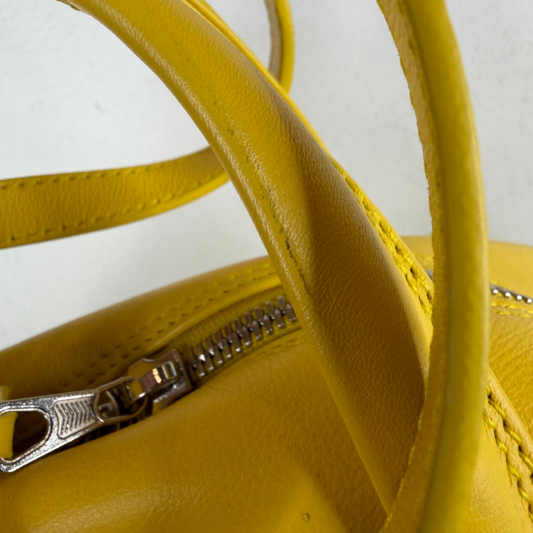 Balenciaga Yellow Square Triangle XS Bag
