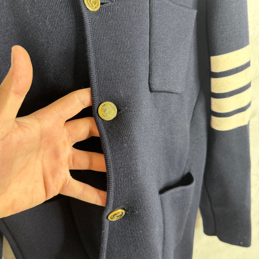 Thom Browne Navy Chore Sweater