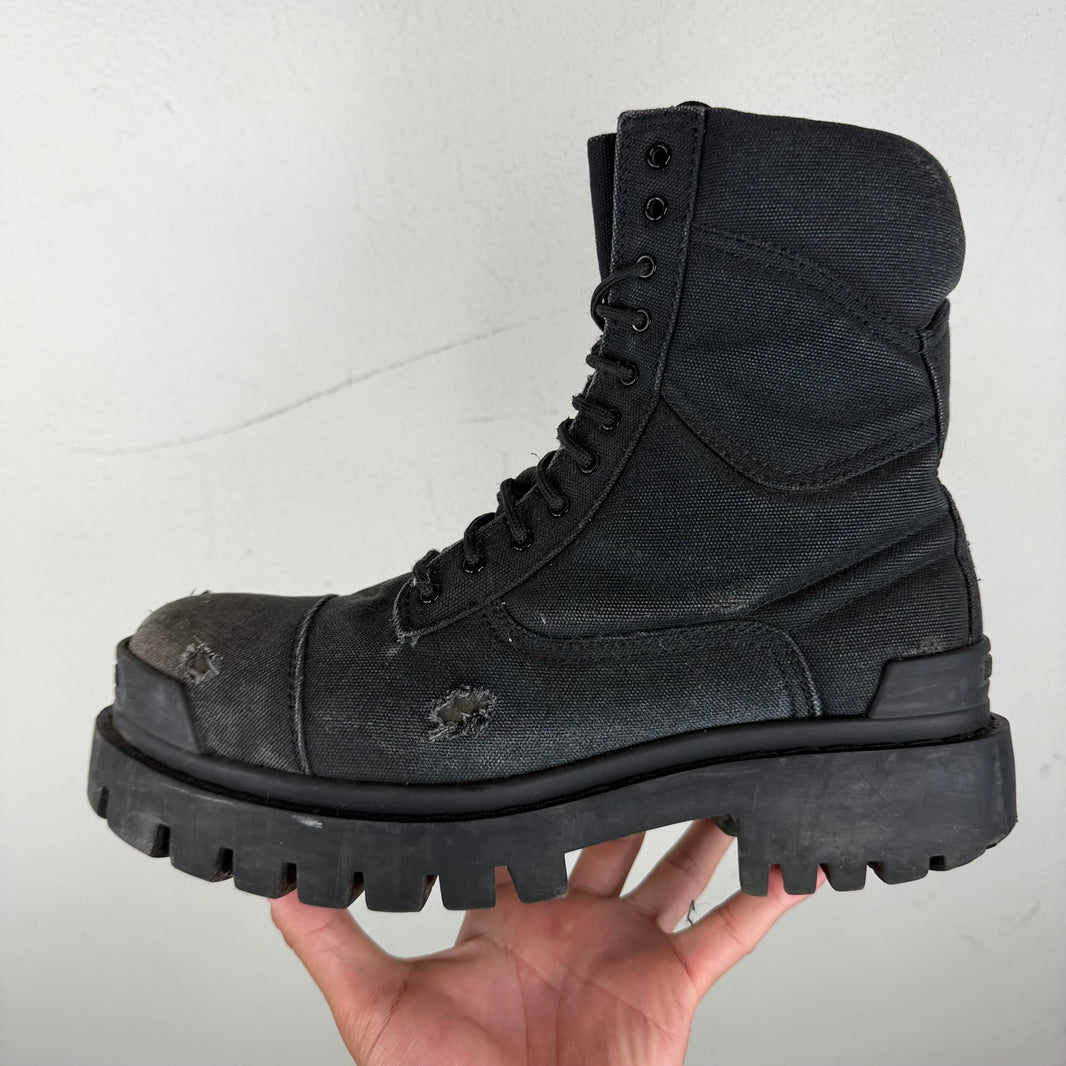 Balenciaga Canvas Strike Boots